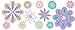 Wall Pops WPB0600 Patchwork Daisy Blox Wall Decals
