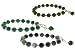 Set of Three Sterling Silver Bracelets with Swarovski Crystal - Jade - Green Moss Agate - Aventurine