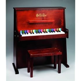 Schoenhut Day Care Durable Spinet 37-Key 3-Octave Piano, Mahogany by Schoenhut