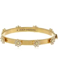 Juicy Couture Daisy Hinged Bangle Bracelet, 2.38"