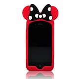 I Need (TM) New Polka Dot Flex Soft Silicone Gel Case Cover Protector Shell Compatible For Apple Iphone 4S/4G/4 (RED)