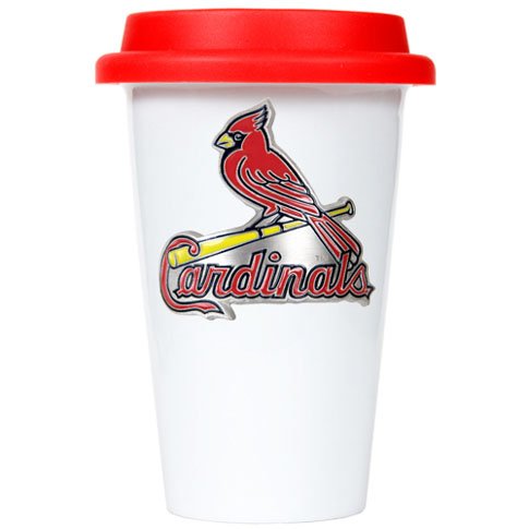 St Louis Cardinals Ceramic Travel Cup (Team Color Lid)