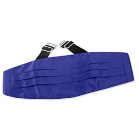 Royal Blue by Elite Solid blue silk cummerbunds