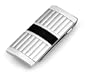 Legere Tmc-010 Stainless Steel Money Clip - Lea Columns With Black Steel Strip