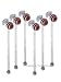 Kitchen & Housewares : 6 Candy Murano Glass Swizzle Sticks
