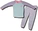 Girls "Crown" Pastel Thermal Pajamas