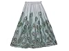 Bohemian Skirt White Peacock Printed Dcrapechic Beaded Allover Seqiun Skirt