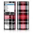 Red Plaid Design Protective Decal Skin Sticker for Apple iPod nano 4G (4th Generation) Player