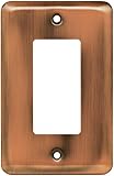 Brainerd 64124 Stamped Steel Round Single Decorator Wall Plate, 1 per pkg