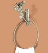 Vintage Verdi Metal Bird Indoor Outdoor Towel Ring Holder