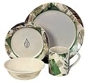 Corelle Impressions 16-Piece Dinnerware Set, Service for 4, Textured Leaves