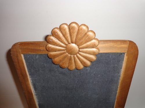 Vintage 9 x 7 Slate Chalkboard Dark Wood With Base Decal List Flower Daisy WDF