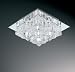 Kitchen & Housewares : CHROME HALOGEN CRYSTAL SQUARE ICE LIGHTS CEILING LIGHT