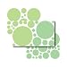 Instant Murals 67 Jumbo Polka Dot Wall Transfer Stickers - Light Green and Green