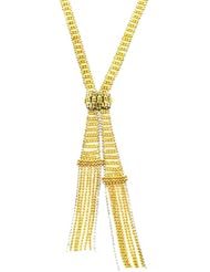 14 Karat Yellow & White Gold Diamond-Cut Beaded Necklace (17 inch)