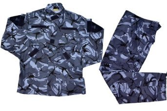 Mil イギリス軍 ブラッシュパターン DPM迷彩 青系 迷彩服 上下セット パンツ&ジャケット (L)