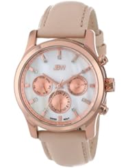 JBW Womens J6270D  Mother-Of-Pearl Nude Leather Diamond Watch