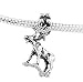 Sterling Silver Medium Moose Dangle Bead Charm