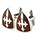 PenSee Rare Stainless Steel & Red Wood Cross Peltate Cufflinks for Men with Gift Box