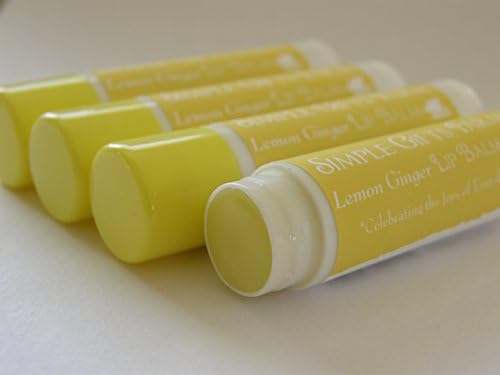 Lemon Ginger Lip Balm (4 Pack) By Simple Gifts Farm