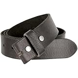 BS-40 Vintage Full Grain 100% Leather Distressed Style Snap on Belt Strap 1 1/2" Wide