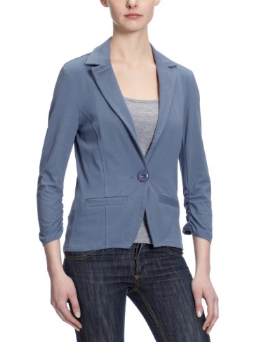 TOM TAILOR Denim Damen Blazer, 39000480071/Jersey blazer, Gr. 40 (L), Blau (6045) Preisvergleich