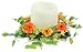 Melrose Orange and Yellow Zinnia Candle Ring, 13-Inch
