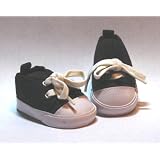 Black Canvas Sneakers. Fit Dolls Such as American Girl® and Bitty Baby®.