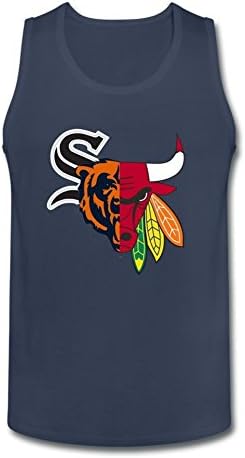 UWQK83 Chicago Bulls White Sox Bears Vest Tank Tops for Men