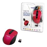 LogiLink schnurlose optische Mini Notebook Maus pink