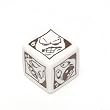 Spooky Dice d6 White w/Black 19mm