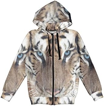 Diku Men's Tiger Hoodie Zip-up M Brown