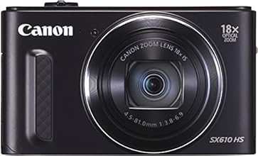 Canon PowerShot SX610 HS Digitalkamera (20,2 Megapixel CMOS, HS-System, 18-fach optisch, Zoom, 36-fach ZoomPlus, opt. Bildstabilisator, 7,5 cm (3 Zoll) Display, Full HD Movie, WLAN, NFC) schwarz