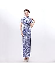 Cocktail Full Length Vintage Chiffon/Satin Evening Dress/Prom Dress/Wedding Party Dress 