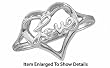 Beautiful White Gold Diamond Heart & Love Promise Ring ** SPECIAL **