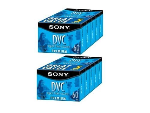 Sony DVM60PR10KB 60-minute Premium DVC / MiniDV Tapes (10 Pack)