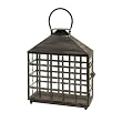 Mission Style Weathered Wide Pillar Candle Lantern 16"