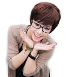 Cool2day pretty fashion lady short LIGHT BROWN straight bob wig wigs cosplay party wig jf010284
