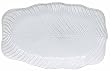 Clear Spanish Recycled Glass Large Palm Leaf Plate 22"L