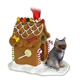 CAIRN TERRIER Brindle Dog GINGERBREAD HOUSE Christmas Ornament 53C