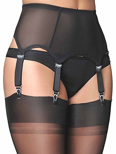 Nancies Powermesh Garter / Suspender Belt with 6 Straps (SSL61)