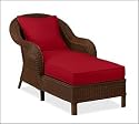 Pottery Barn Palmetto All-Weather Wicker Tub Chaise & Cushion