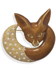 14 Karat Gold Plated Fox Fashion Pin