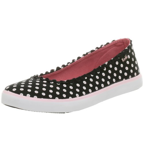 Keds Women's Splash Ballet Flat,Black,9.5 M