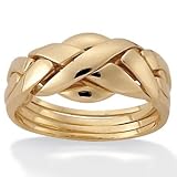 18 Gold over Sterling Silver Puzzle Ring