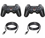2 Pack of PS3-SIXAXIS - Sony Sixaxis Wireless Controller (PS3) with Charge Cable for PS3