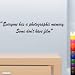 StikEez Black 21" Funny Photographic Memory Quote Wall & Window Decal
