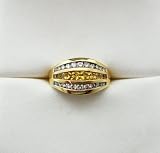 18k Gold Diamond and Sapphire Ring