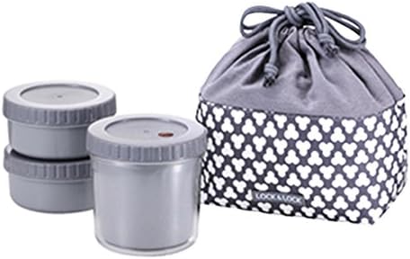 LockandLock Lunch Box Multi-round Containers Set (Dark Gray)