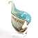 Blue/Brown Glass Shell